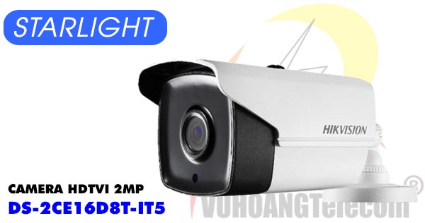 Camera HDTVI 2MP Starlight Hikvision DS-2CE16D8T-IT5 giá rẻ