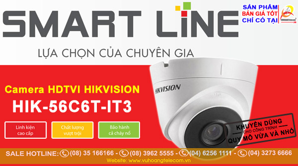 Camera Smart Line Hikvision HIK-56C6T-IT3