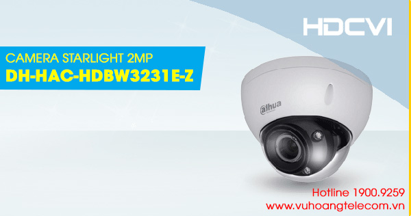 Camera HDCVI Starlight 2MP DH-HAC-HDBW3231E-Z