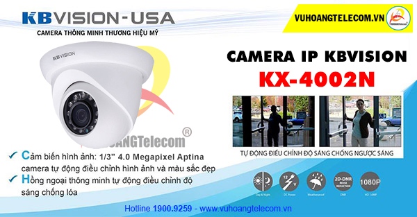 Camera IP Kbvision KX-4002N giá tốt